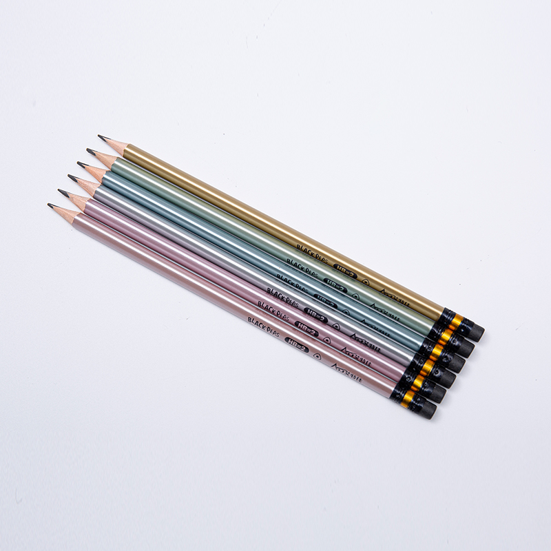 金属漆 HB 石墨铅笔（带橡皮擦）